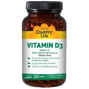 Vitamin D3 (5000 IU - 200 Softgel) Country Life
